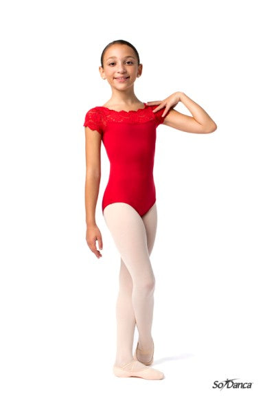 Mädchen Kurzarm TRIKOT mit Spitze Só Dança
